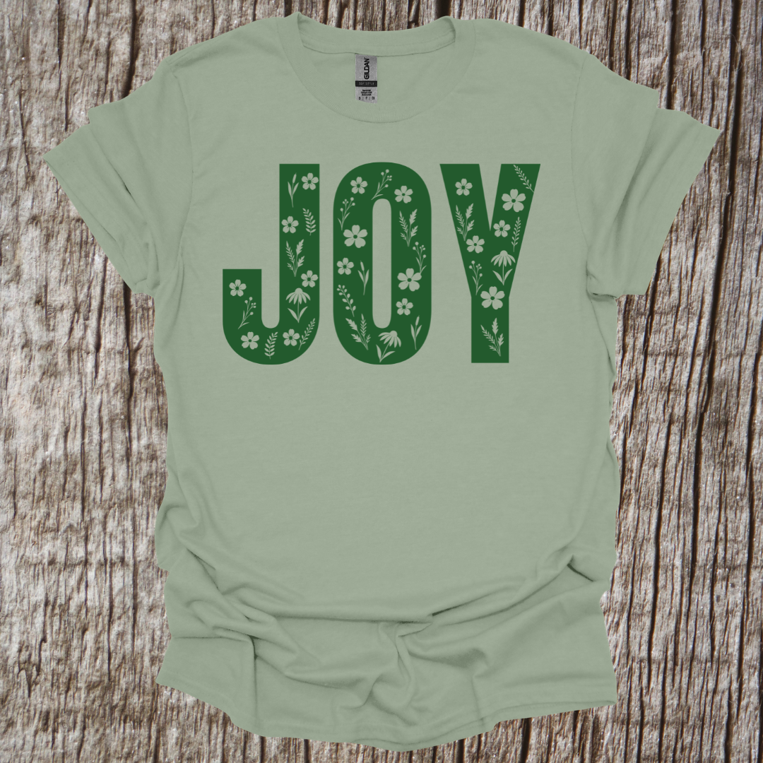 Joy floral graphic