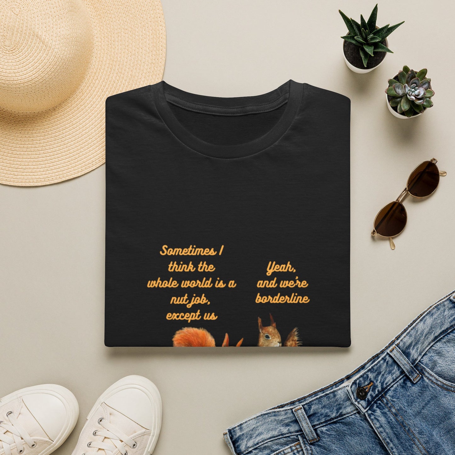 Squirrel Friends – Cute Squirrel Graphic T-Shirt for Gardeners & Nature Lovers