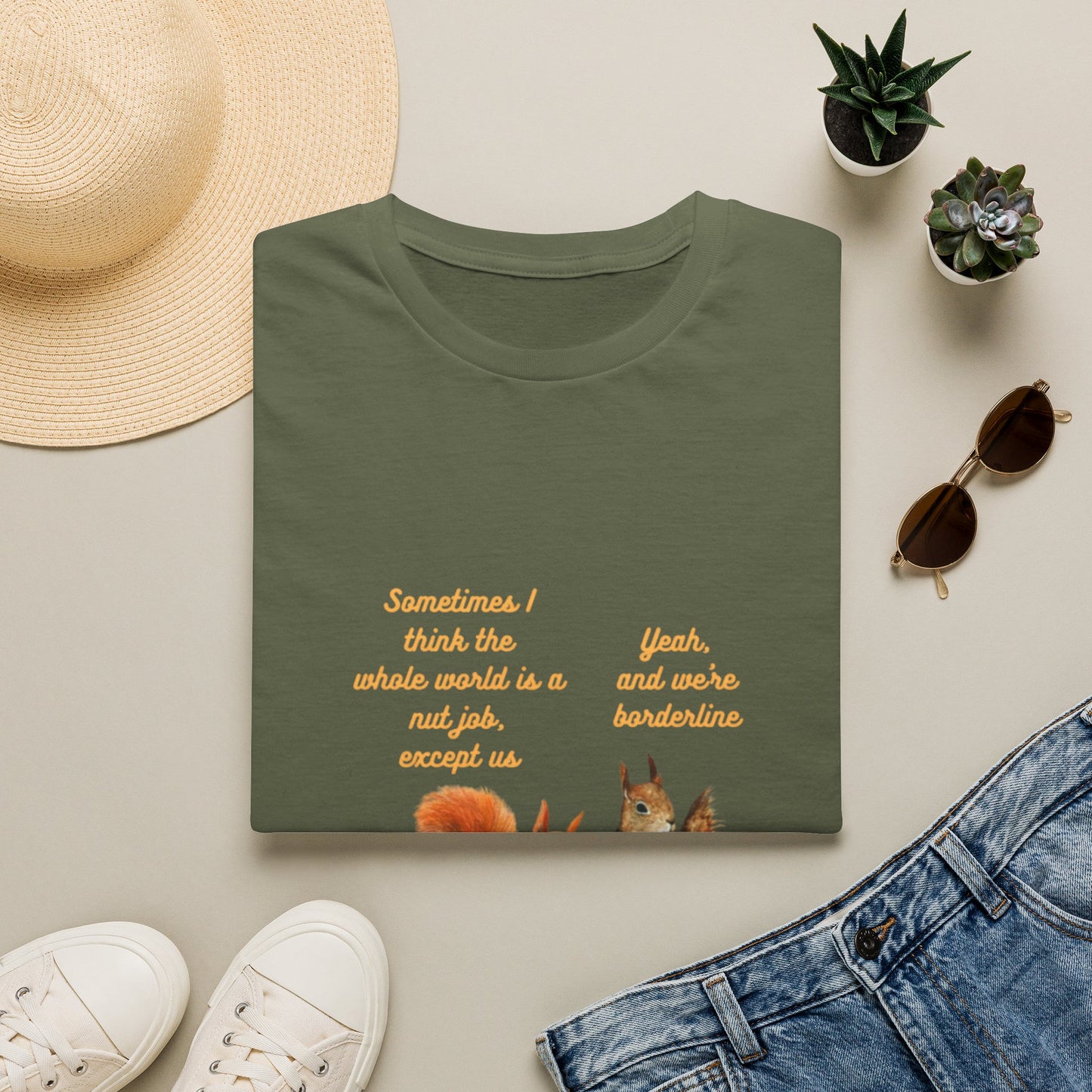 Squirrel Friends – Cute Squirrel Graphic T-Shirt for Gardeners & Nature Lovers