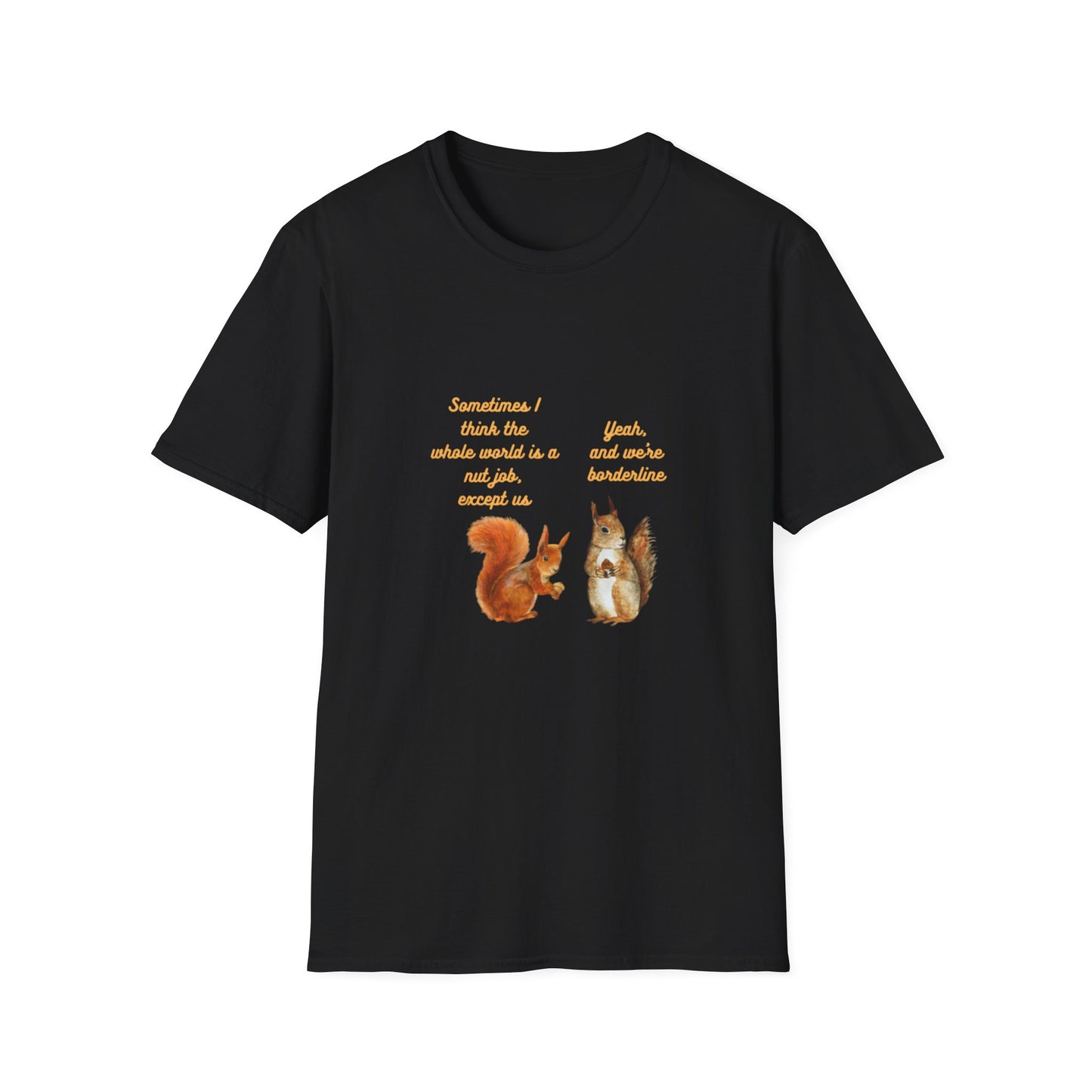 Squirrel Friends – Cute Squirrel Graphic T-Shirt for Gardeners & Nature Lovers
