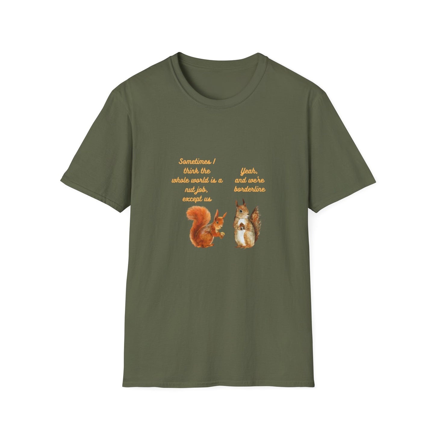 Squirrel Friends – Cute Squirrel Graphic T-Shirt for Gardeners & Nature Lovers