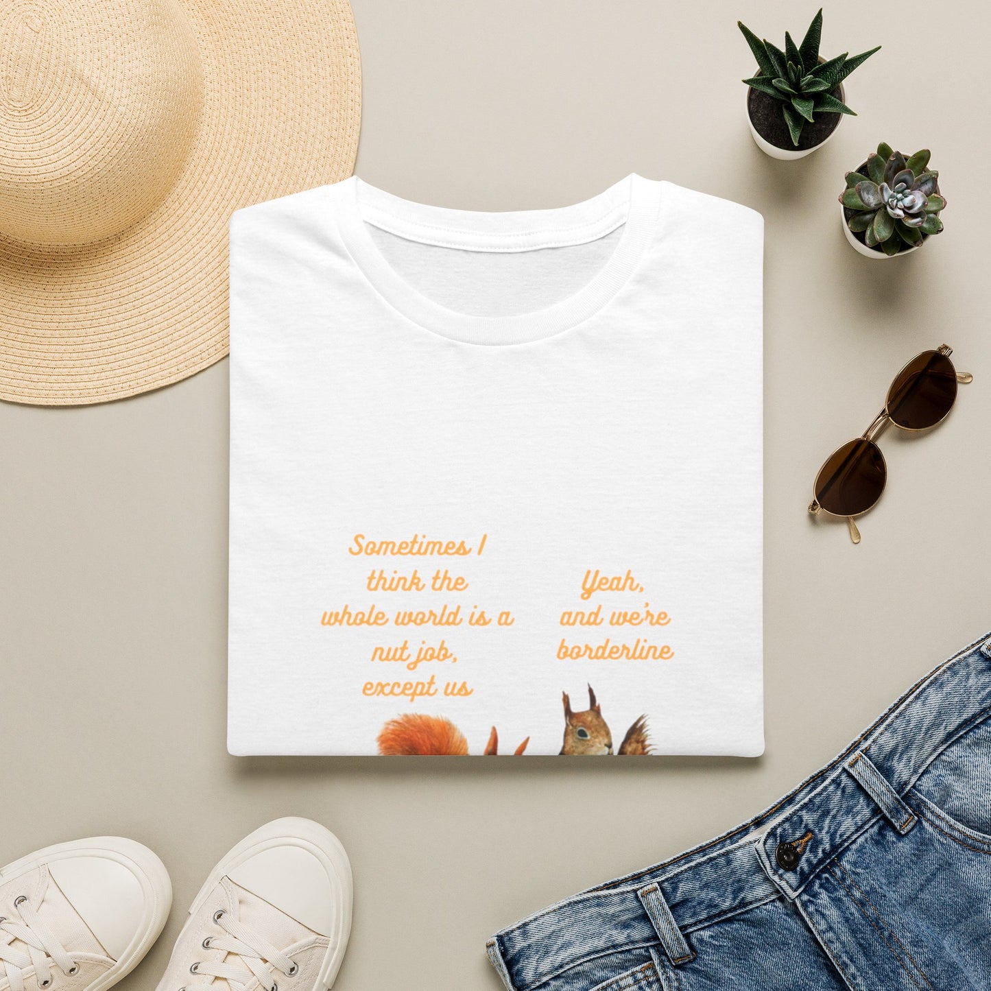 Squirrel Friends – Cute Squirrel Graphic T-Shirt for Gardeners & Nature Lovers