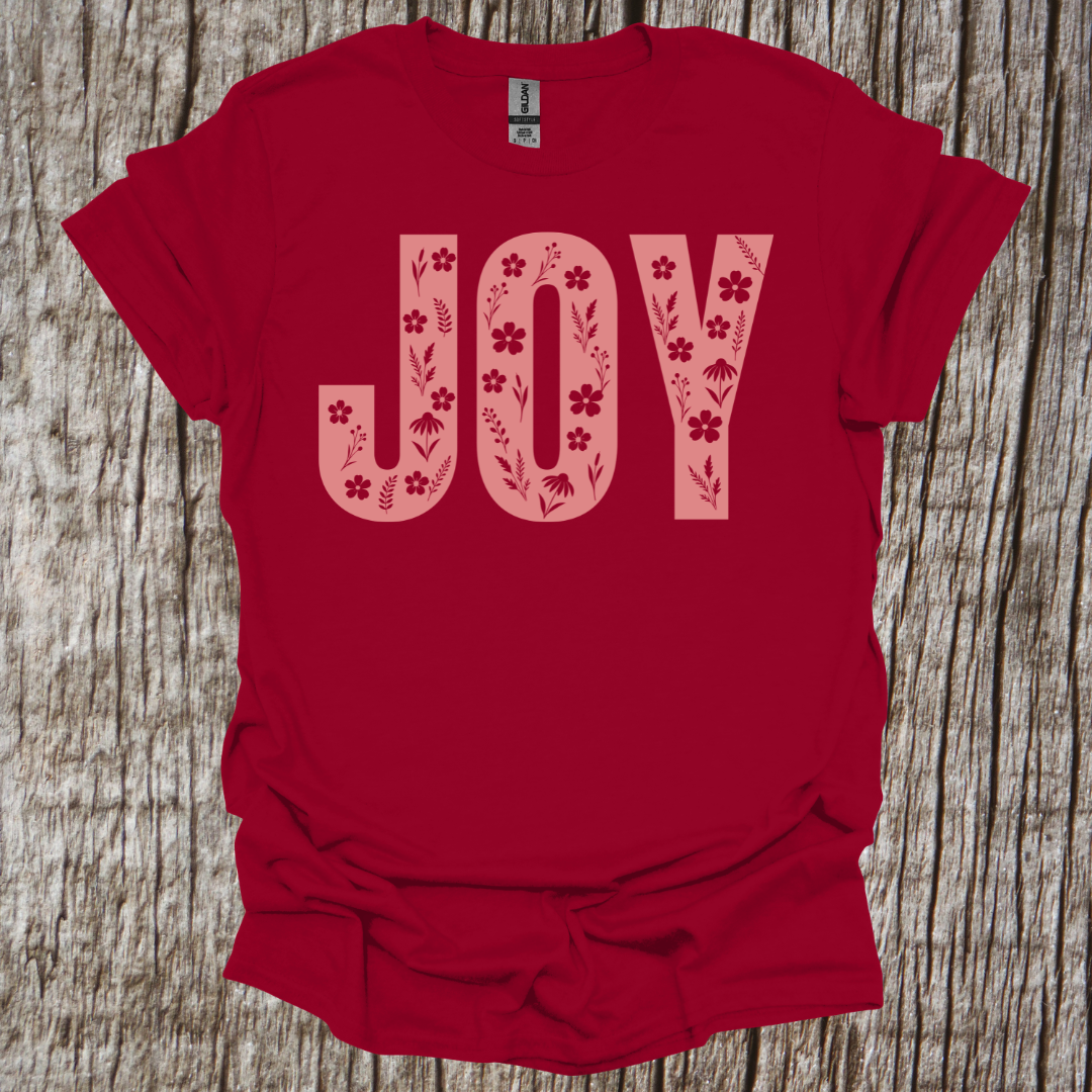 Joy floral graphic