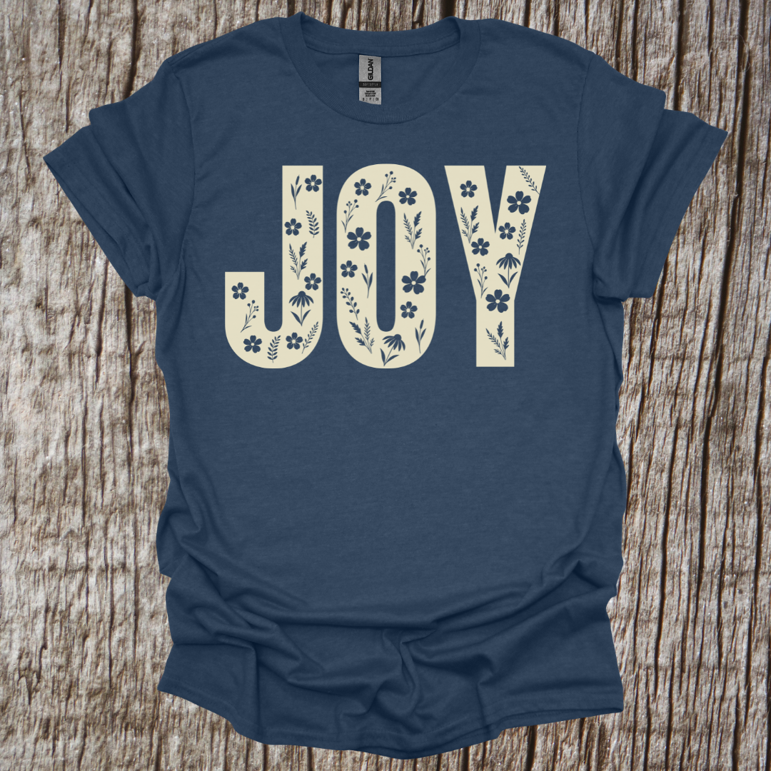 Joy floral graphic
