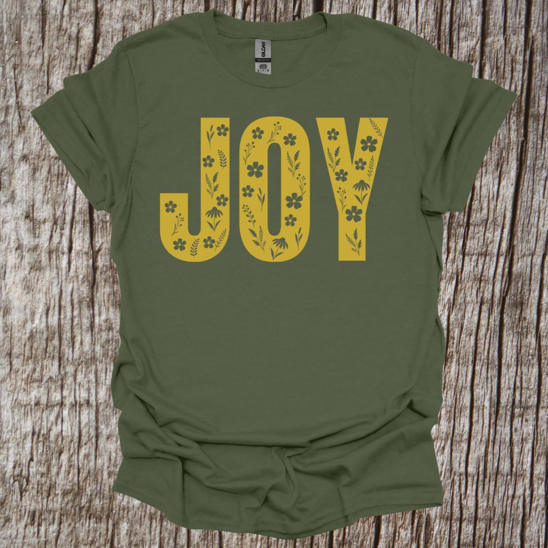 Joy floral graphic
